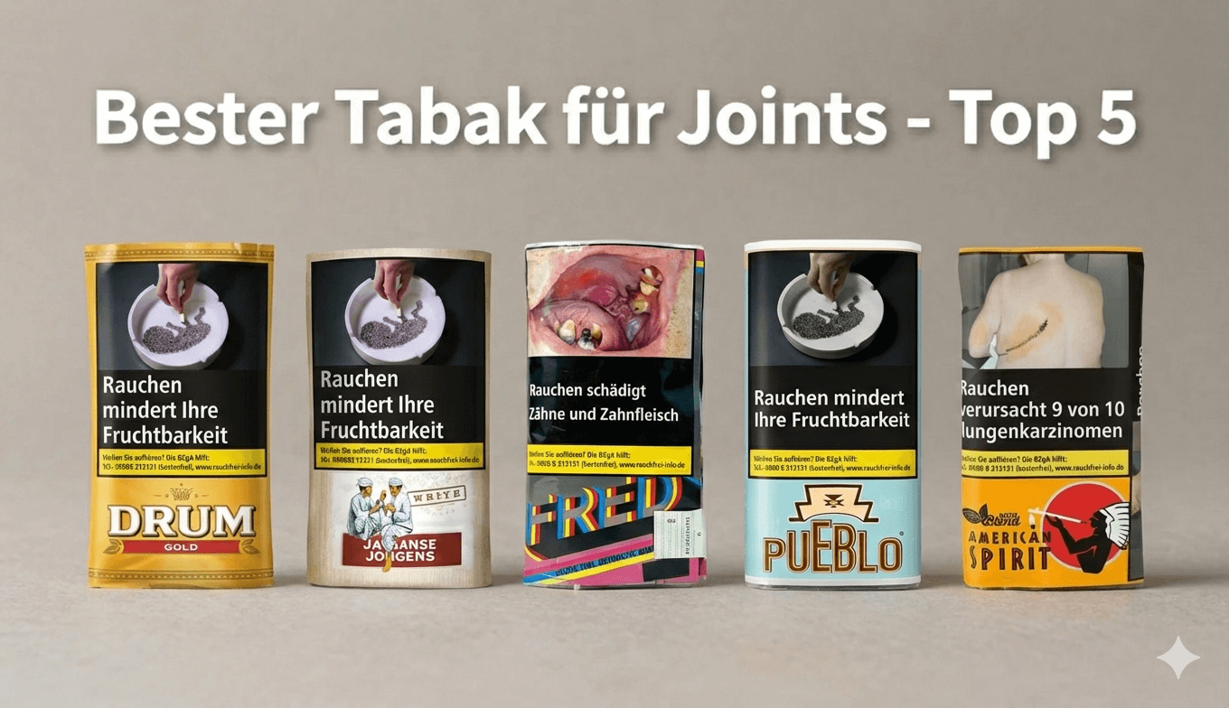 Bester Tabak für Joints: Die Top 5 Drehtabak-Sorten für das perfekte Raucherlebnis