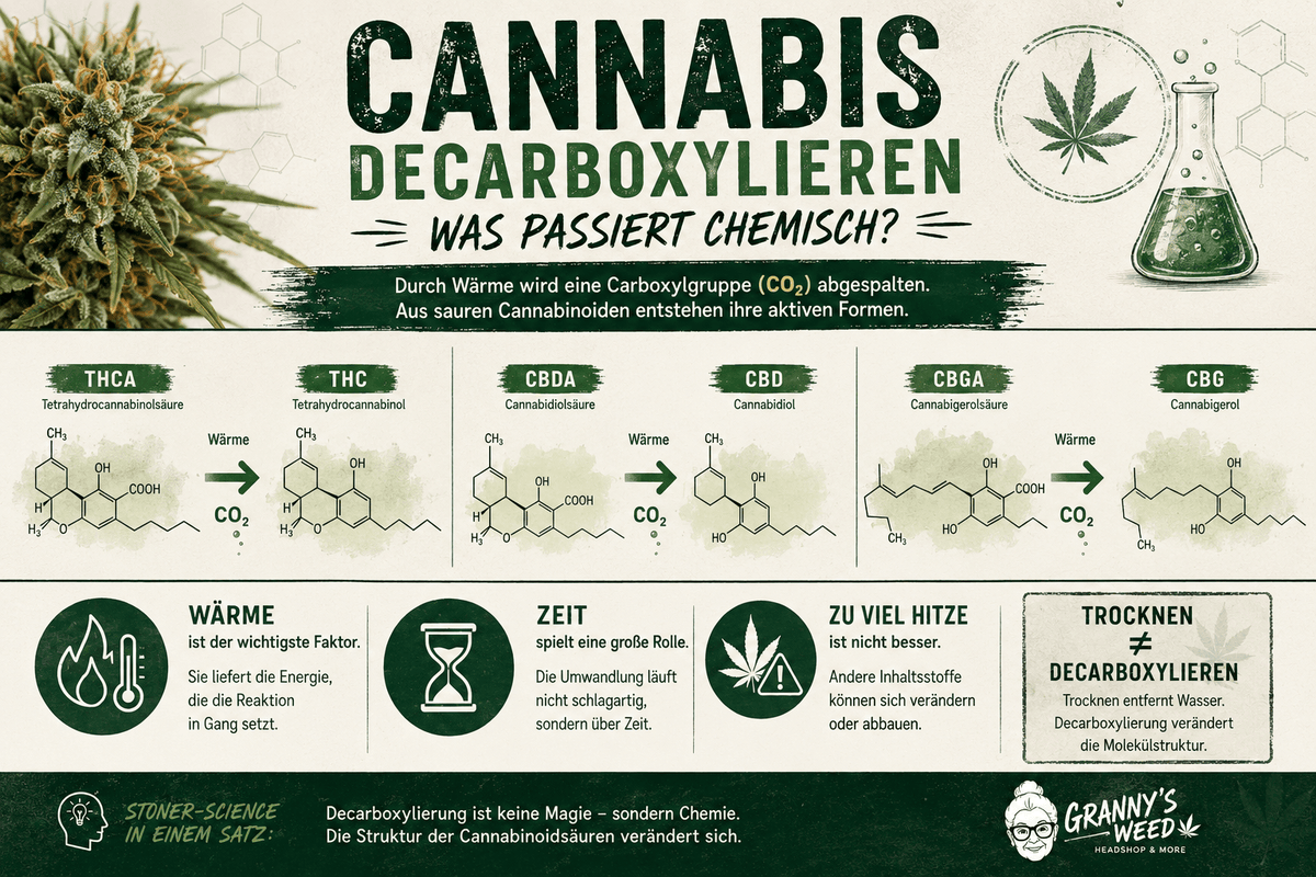Cannabis decarboxylieren: Was bedeutet Decarboxylierung?