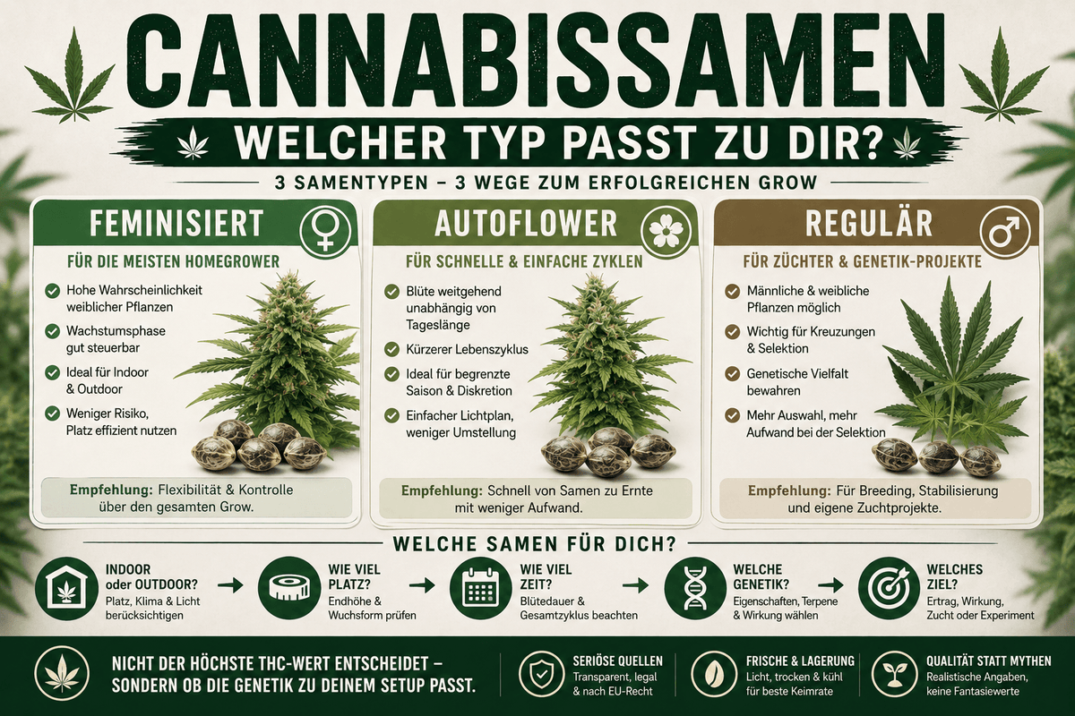 Beste Cannabissamen: Welche Samen passen zu deinem Grow?