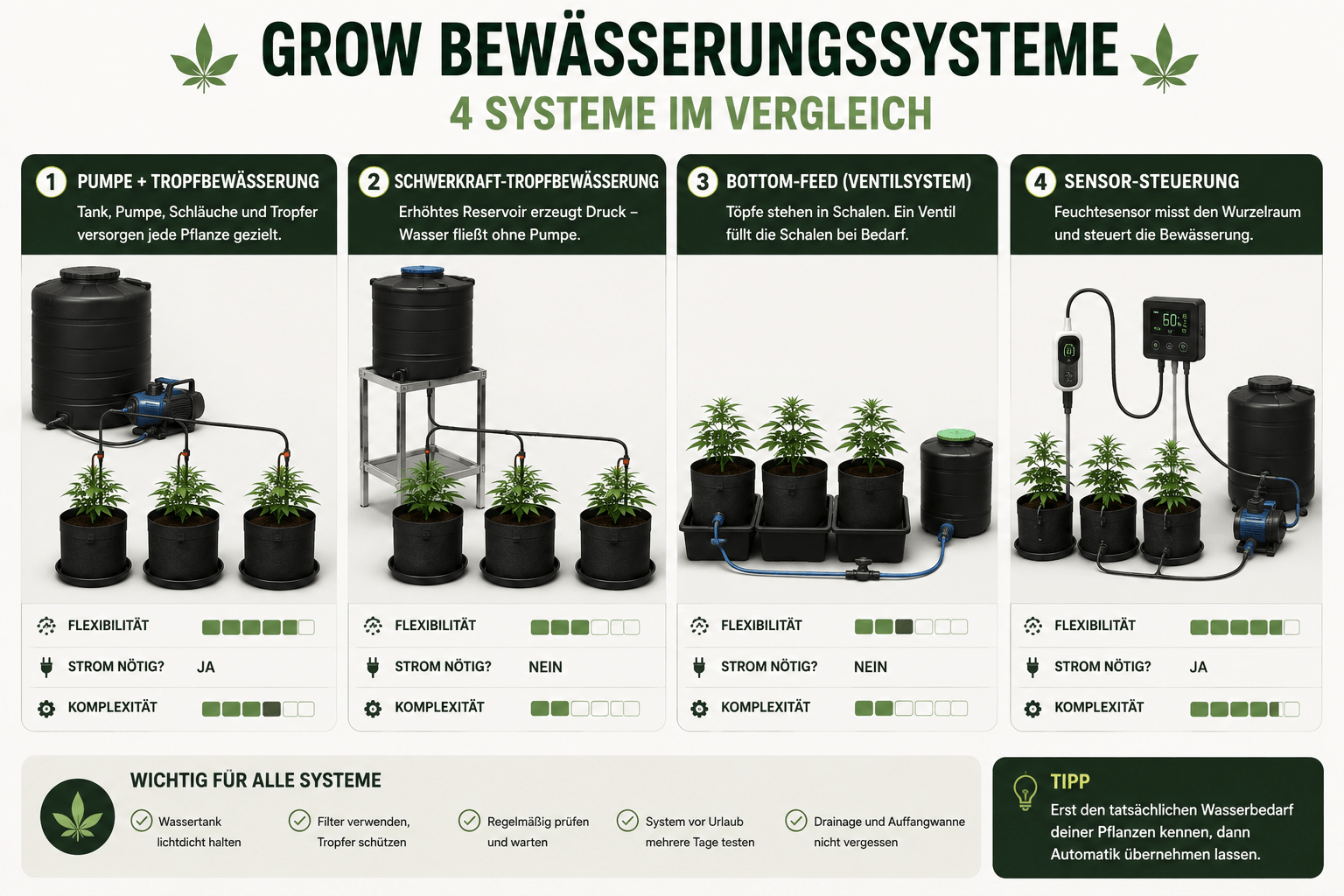 Grow Bewässerungssystem: Welche automatische Bewässerung passt?