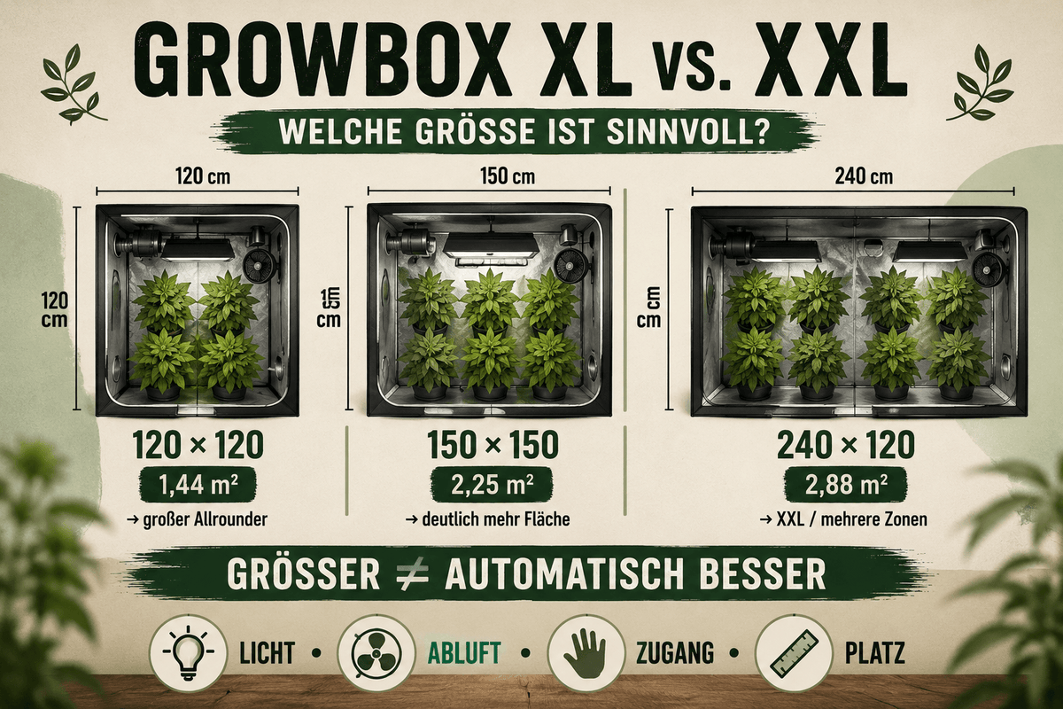 Growbox XL & XXL: Welche Größe ist sinnvoll?