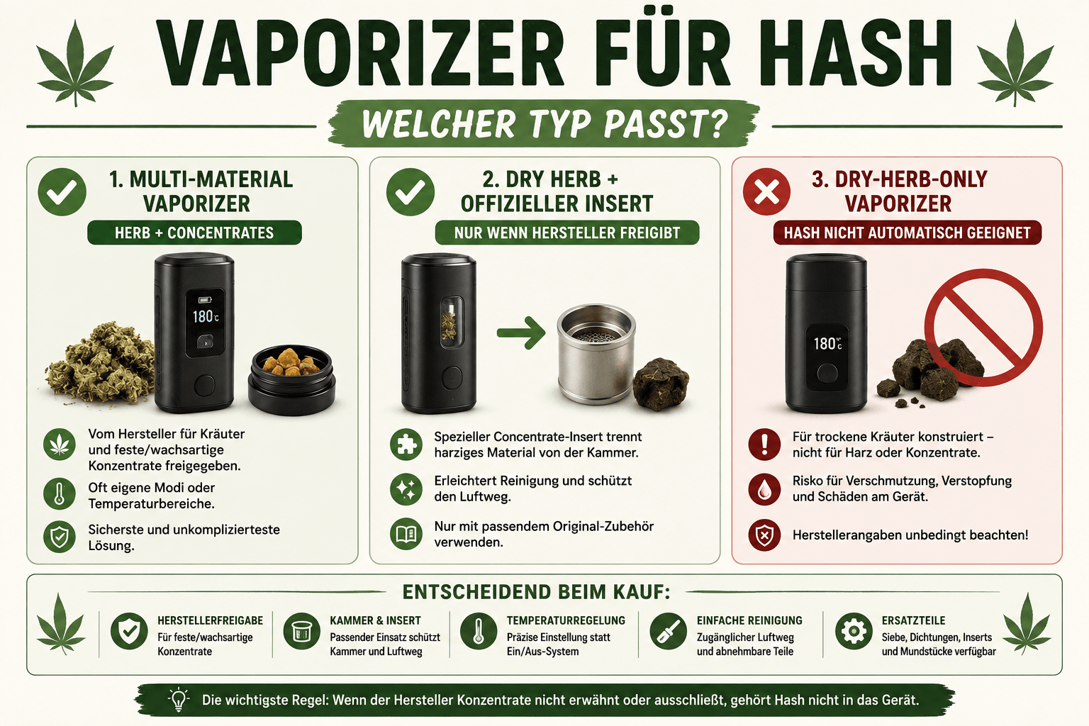 Vaporizer für Hash: Welcher Verdampfer eignet sich für Hasch?