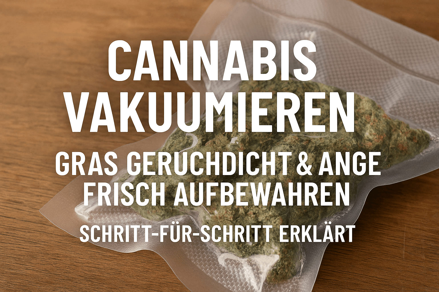 Cannabis vakuumieren – luftdicht versiegelte Buds in Vakuumbeutel, geruchsdichte Aufbewahrung für Gras, Schritt-für-Schritt erklärt