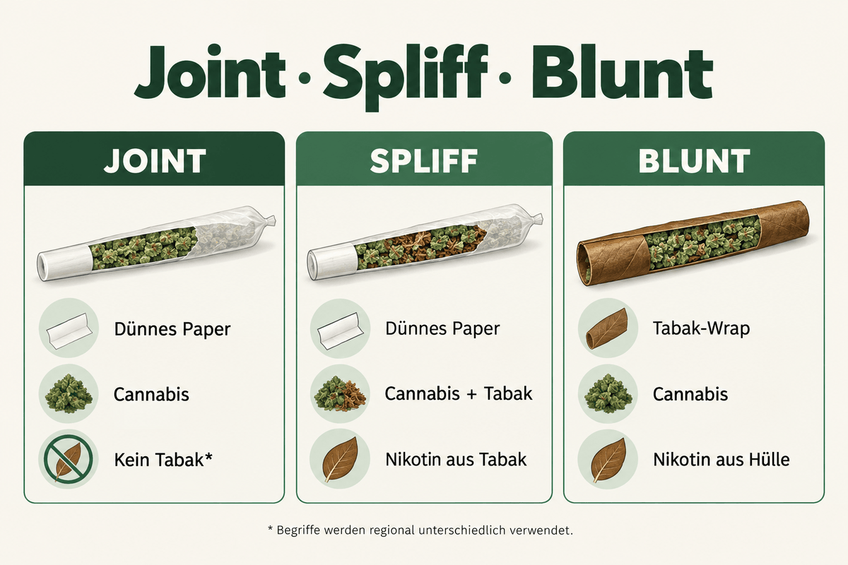 Joints, Blunts, Spliffs: Was ist der Unterschied?