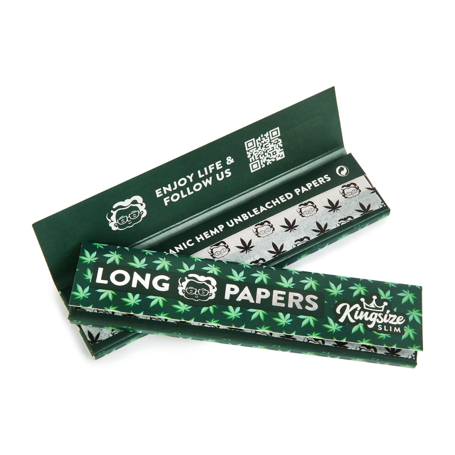 6x Granny's® new Organic Slim Long Papers aus Hanf | 108 x 45 mm | 36 Blatt ungebleicht | King Size | organic hemp - Grannys Weed