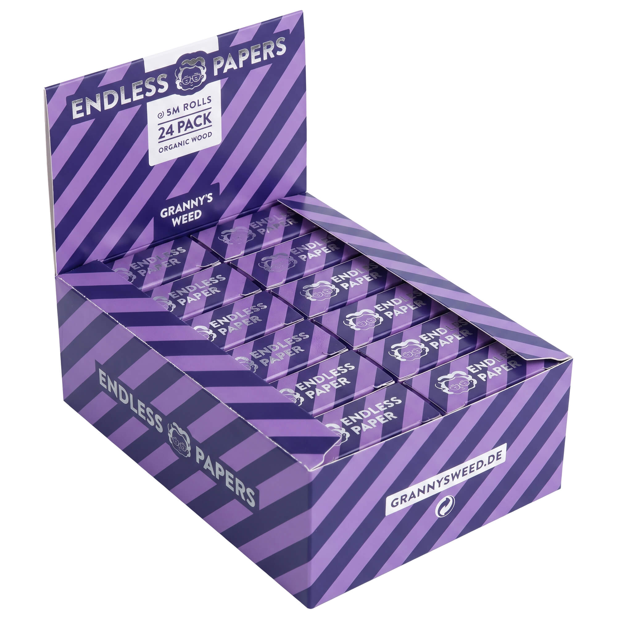 Granny's Endless Papers – 5 Meter Rolle, 45 mm breit (Zellstoff-Edition) - Grannys Weed