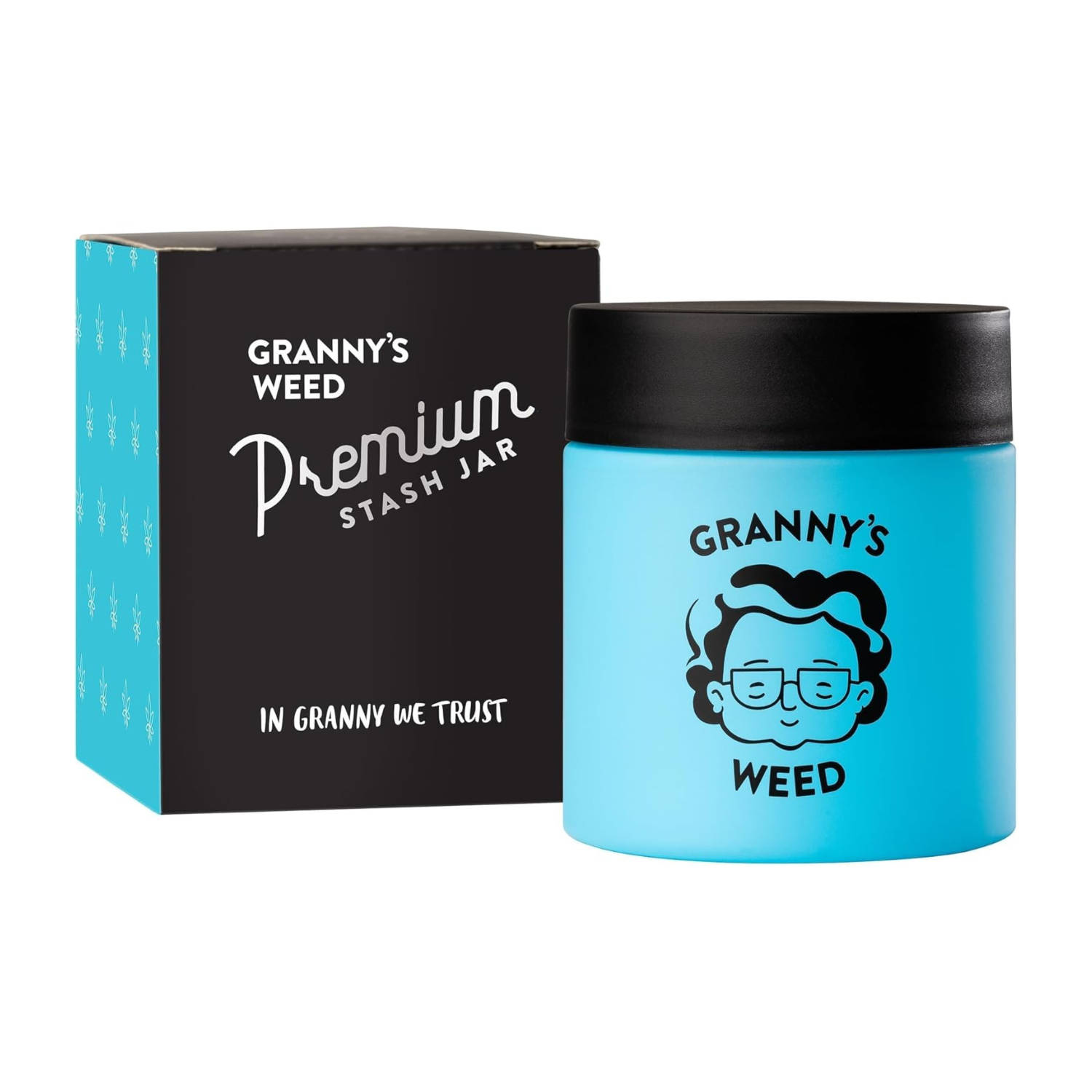 Granny's Premium Stash Jar in Balu – 100% Geruchsdichtes Kräuterglas mit UV-Schutz (120 ml)