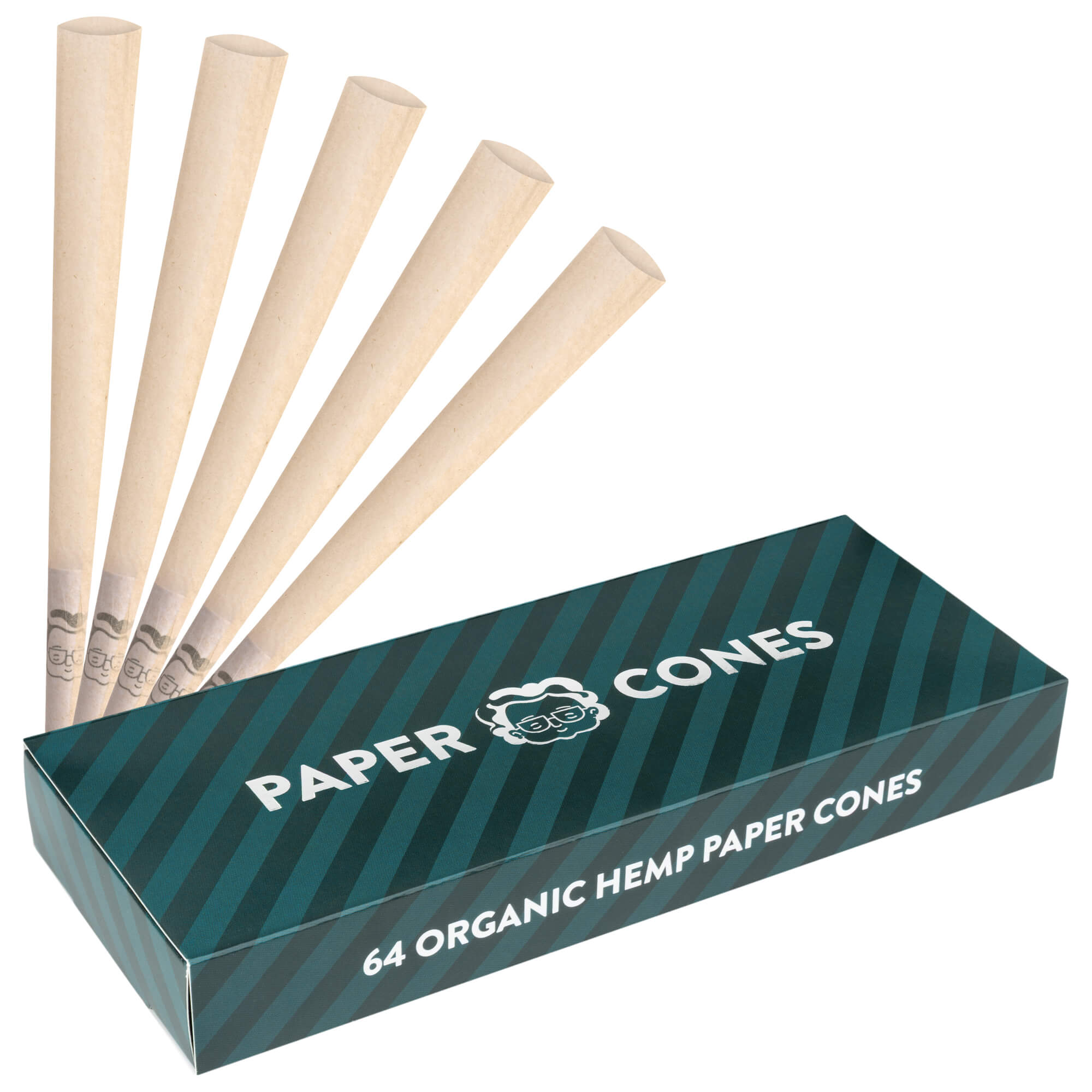 Granny's King Size Paper Cones | Vorgedrehte Joint Hülsen mit Filter aus Hanfpapier | Grün - Grannys Weed