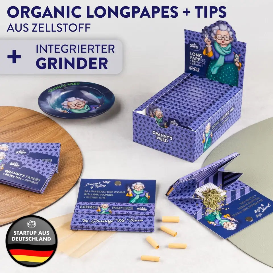 Granny's Papers – mit Filtertips, Grinder Card & Mische-Fach