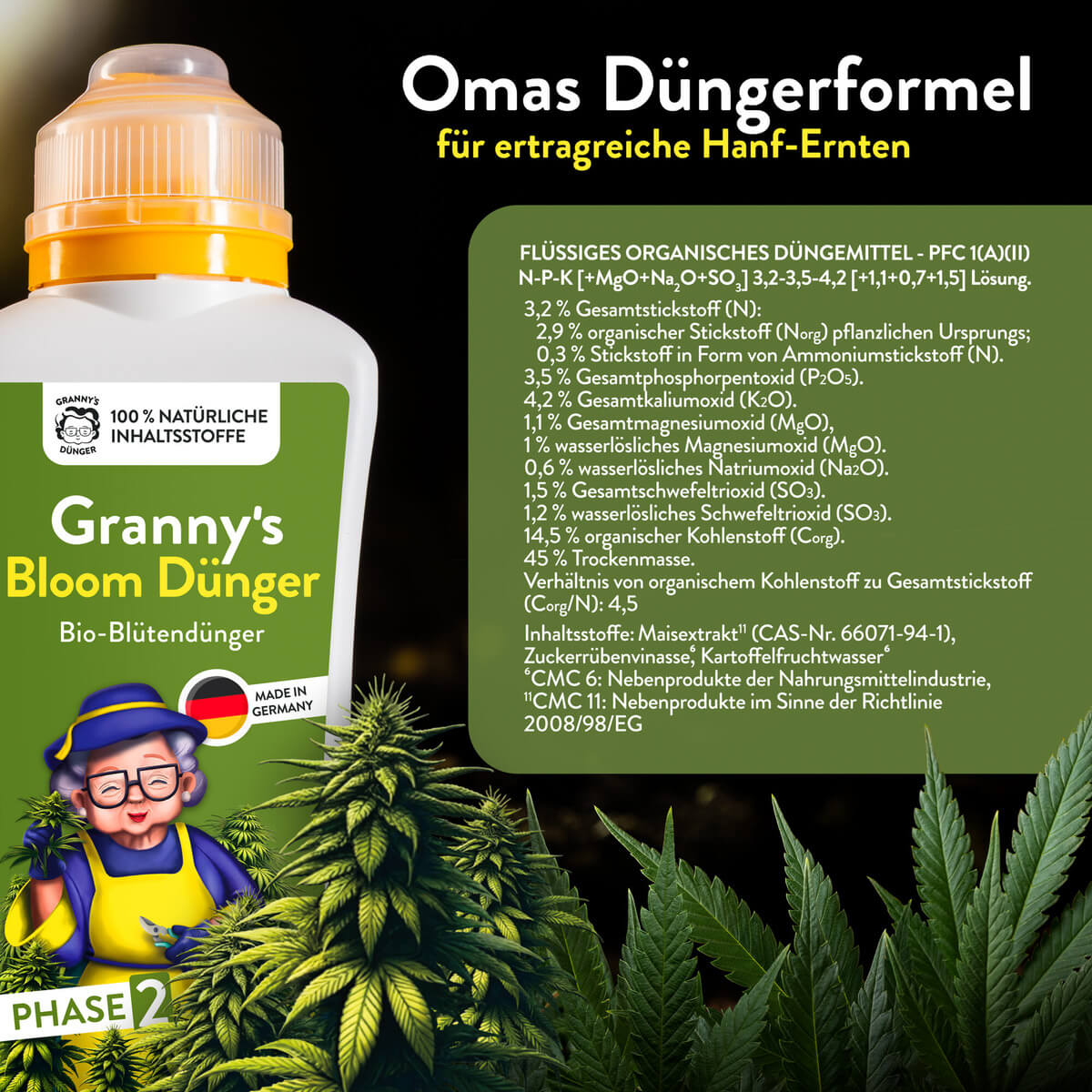 Bio Hanf & Cannabis Bloom Dünger – Organischer Blütendünger