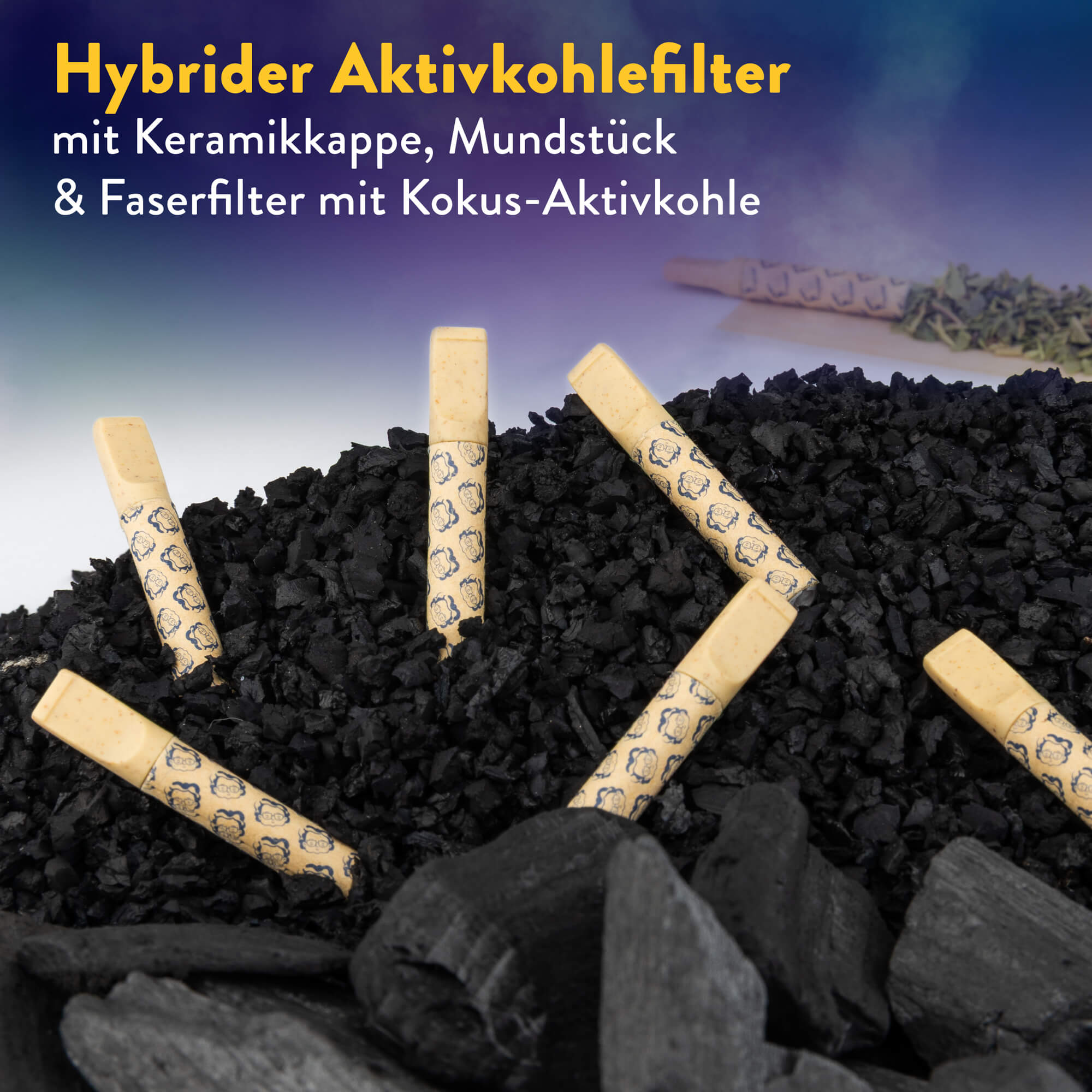 Granny’s Hybrid Aktivkohlefilter Deluxe – 6 mm, 50 Stück
