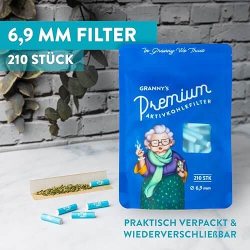 Aktivkohlefilter 6,9 mm –  vegane Slim Filter für Selbstdreher