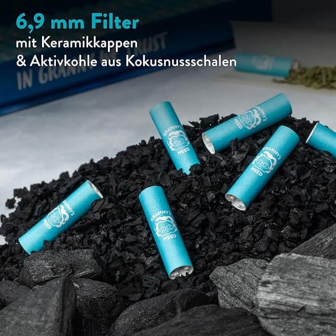 Aktivkohlefilter 6,9 mm –  vegane Slim Filter für Selbstdreher