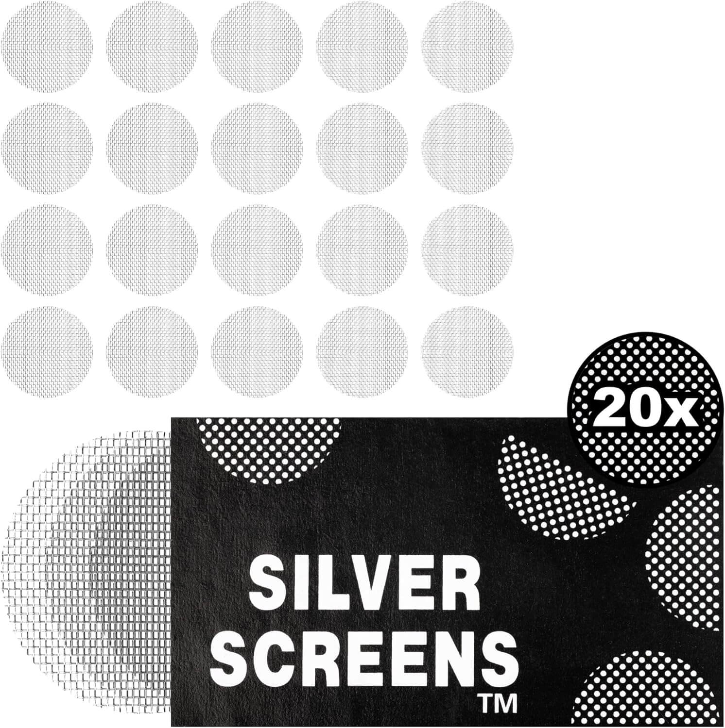 20 Ersatzsiebe fuer Holzpfeife mit 9 mm Aktivkohlefilter von Grannys