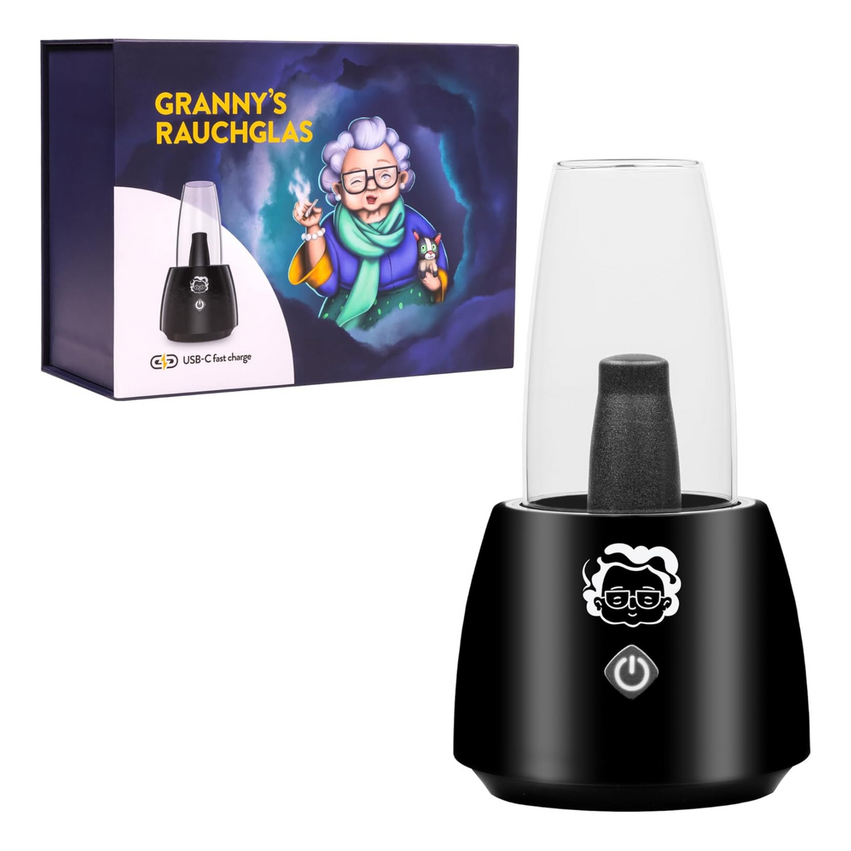 Granny’s elektrisches Rauchglas mit Verpackung