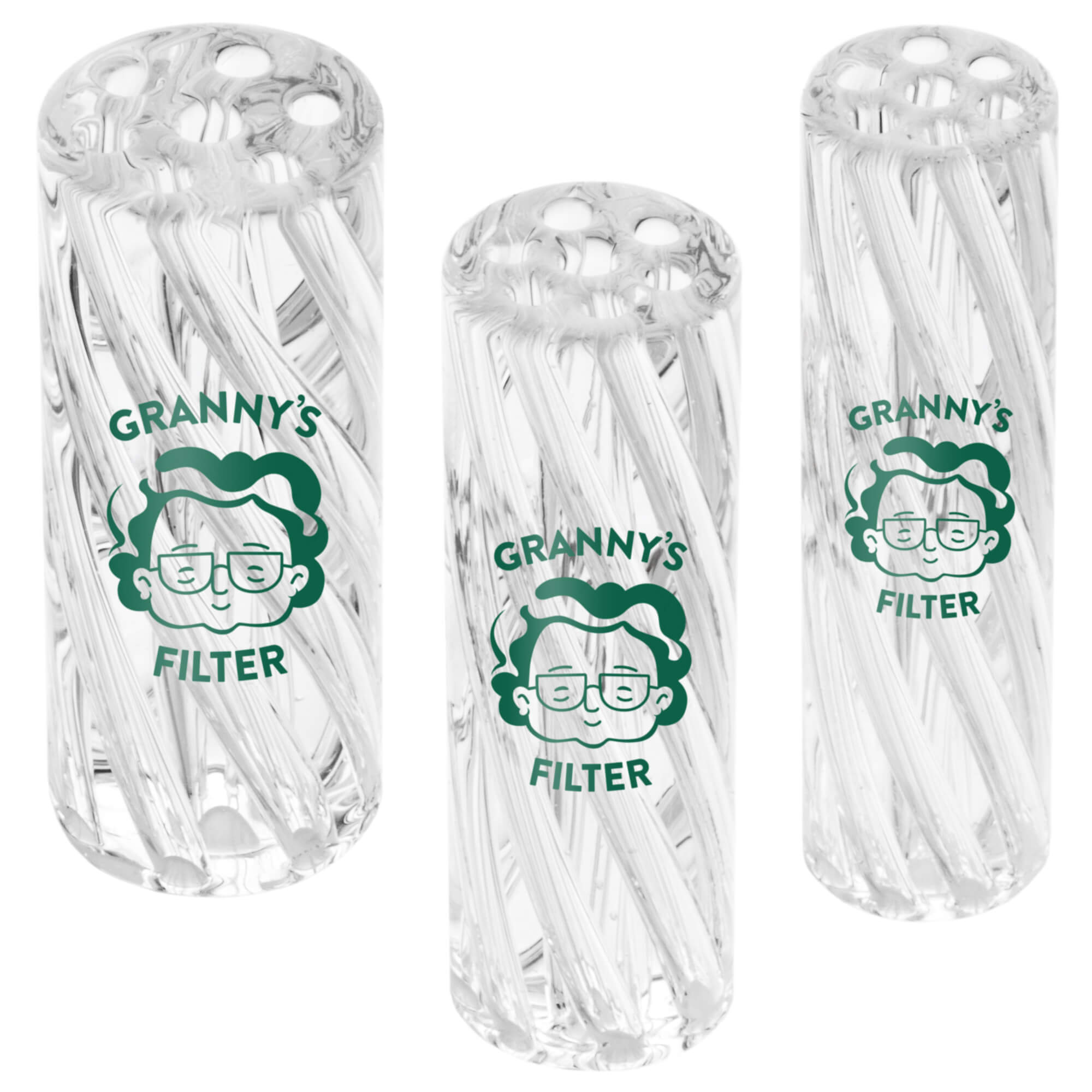 Glas Tips Filter Set 8/10/12 mm in Weiß – 3 Größen