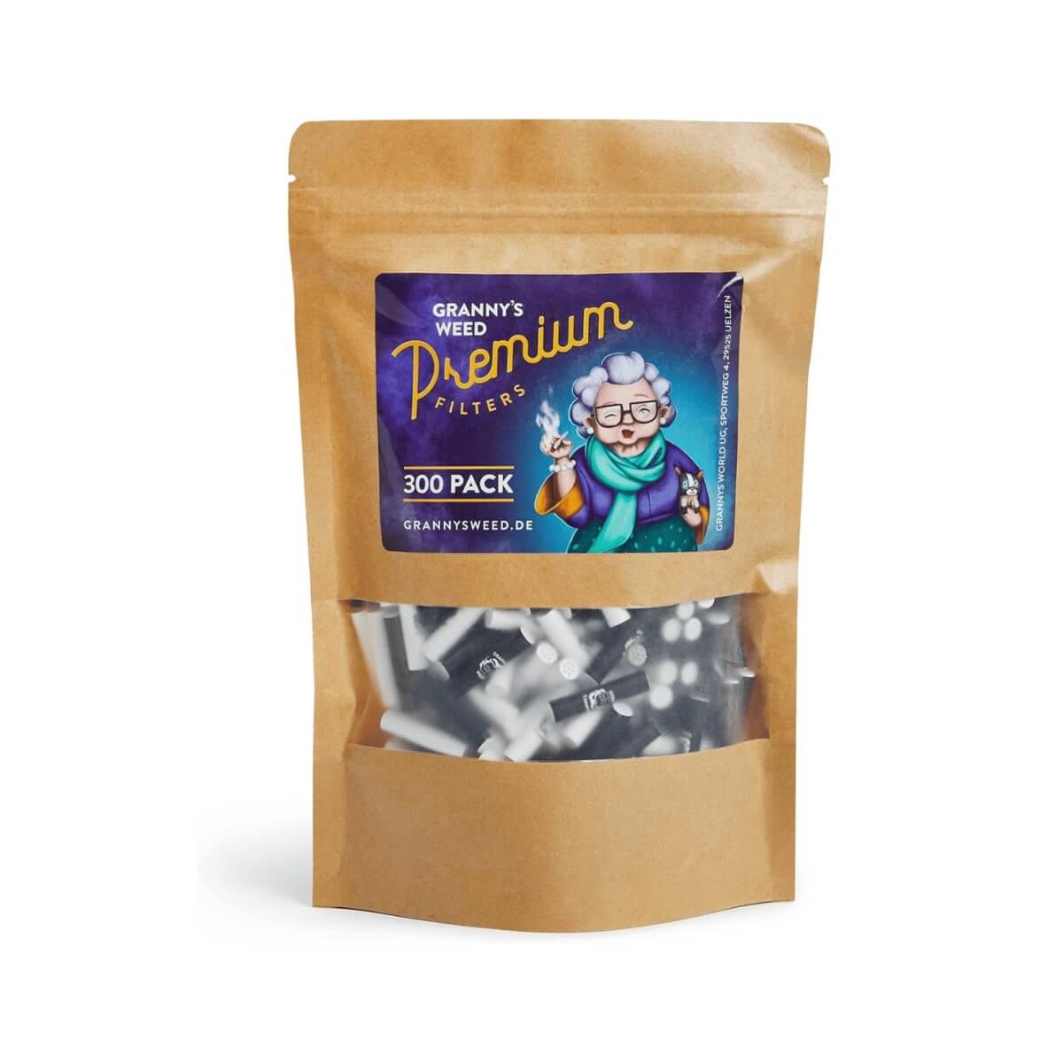 Granny’s Weed Aktivkohlefilter 300er Pack – 6 mm Filter für Joints im Kraftpapierbeutel