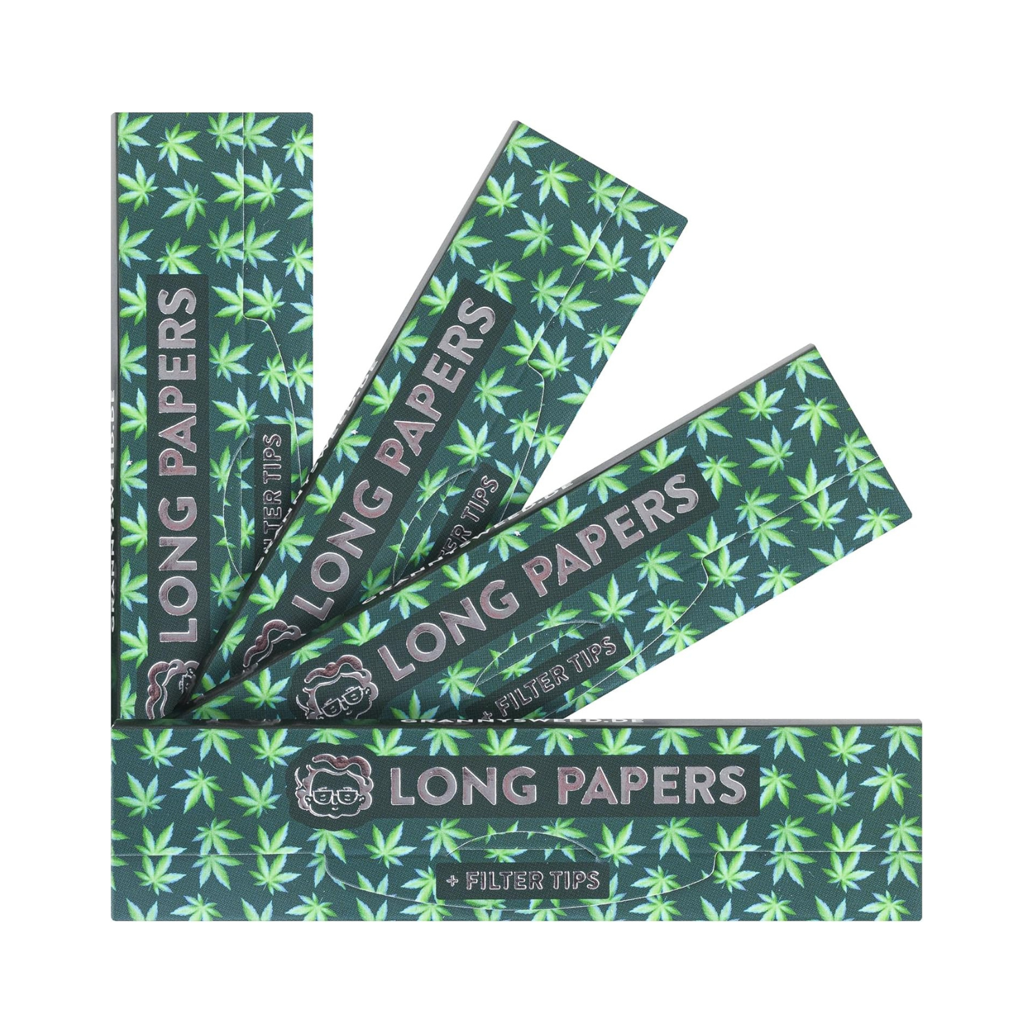 4x Granny's new Long Papers aus Hanf mit Filtertips aus Baumwolle | 108 x 45 mm | King Size | 36 Blatt ungebleicht | 36 Tips aus Baumwolle | organic hemp mit Tips